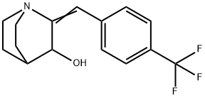 2-((Z)-[4-(TRIFLUOROMETHYL)PHENYL]METHYLIDENE)-3-QUINUCLIDINOL Struktur