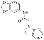 N-BENZO[D]1,3-DIOXOLEN-5-YL-2-INDOLINYLETHANAMIDE Struktur