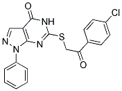 6-([2-(4-CHLOROPHENYL)-2-OXOETHYL]SULFANYL)-1-PHENYL-1,5-DIHYDRO-4H-PYRAZOLO[3,4-D]PYRIMIDIN-4-ONE Struktur