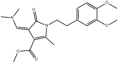 METHYL 1-(3,4-DIMETHOXYPHENETHYL)-3-[(Z)-(DIMETHYLAMINO)METHYLIDENE]-5-METHYL-2-OXO-1,2-DIHYDRO-3H-PYRROLE-4-CARBOXYLATE Struktur