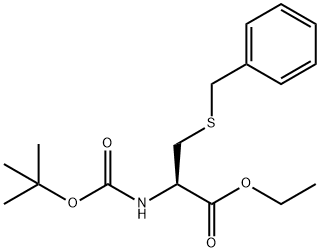 ETHYL 3-(BENZYLSULFANYL)-2-[(TERT-BUTOXYCARBONYL)AMINO]PROPANOATE Struktur