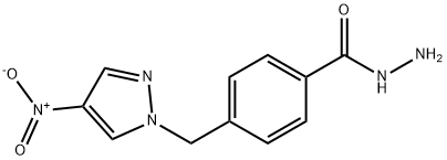 4-(4-NITRO-PYRAZOL-1-YLMETHYL)-BENZOIC ACID HYDRAZIDE Struktur