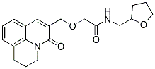 2-[(2,3-DIHYDRO-5-OXO-(1H,5H)-BENZO[IJ]QUINOLIZIN-6-YL)METHOXY]-N-TETRAHYDROFURFURYLACETAMIDE Struktur