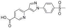 6-[1-(4-(METHYLSULPHONYL)PHENYL)-1H-PYRAZOL-4-YL]PYRIDINE-3-CARBOXYLIC ACID Struktur