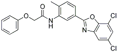 N-[5-(5,7-DICHLORO-1,3-BENZOXAZOL-2-YL)-2-METHYLPHENYL]-2-PHENOXYACETAMIDE Struktur