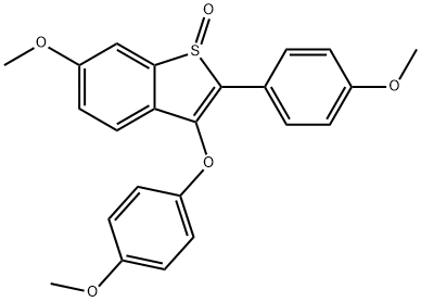 6-METHOXY-3-(4-METHOXYPHENOXY)-2-(4-METHOXYPHENYL)-1H-1-BENZOTHIOPHEN-1-ONE Struktur