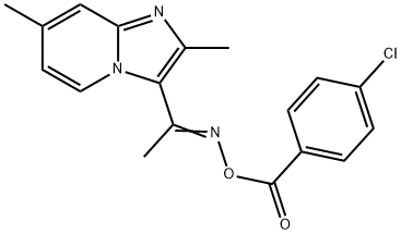 3-([(4-CHLOROBENZOYL)OXY]ETHANIMIDOYL)-2,7-DIMETHYLIMIDAZO[1,2-A]PYRIDINE Struktur