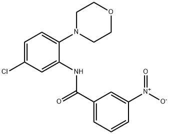 N-(5-CHLORO-2-MORPHOLINOPHENYL)-3-NITROBENZENECARBOXAMIDE Struktur