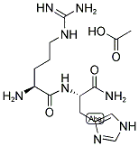 H-ARG-HIS-NH2 ACETATE SALT Struktur