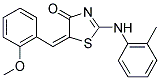 (5E)-5-(2-METHOXYBENZYLIDENE)-2-[(2-METHYLPHENYL)AMINO]-1,3-THIAZOL-4(5H)-ONE Struktur