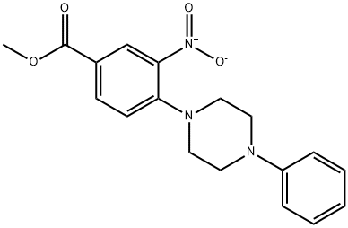 METHYL 3-NITRO-4-(4-PHENYLPIPERAZINO)BENZENECARBOXYLATE Struktur