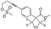 4-[4-(METHANESULFONYLOXY)-1-BUTYNYL]-A,A-DI(METHYL-D3)BENZENEACETIC ACID, METHYL ESTER Struktur