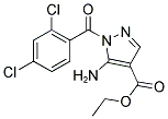 ETHYL 5-AMINO-1-(2,4-DICHLOROBENZOYL)-1H-PYRAZOLE-4-CARBOXYLATE Struktur