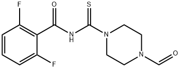 (2,6-DIFLUOROPHENYL)-N-((4-FORMYLPIPERAZINYL)THIOXOMETHYL)FORMAMIDE Struktur