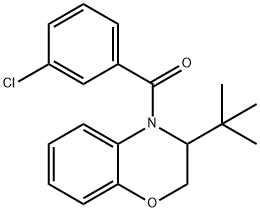 [3-(TERT-BUTYL)-2,3-DIHYDRO-4H-1,4-BENZOXAZIN-4-YL](3-CHLOROPHENYL)METHANONE Struktur