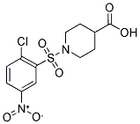 1-(2-CHLORO-5-NITRO-BENZENESULFONYL)-PIPERIDINE-4-CARBOXYLIC ACID Struktur