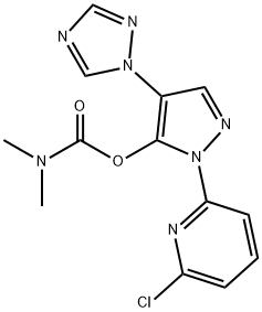 1-(6-CHLORO-2-PYRIDINYL)-4-(1H-1,2,4-TRIAZOL-1-YL)-1H-PYRAZOL-5-YL N,N-DIMETHYLCARBAMATE Struktur