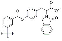 4-[3-METHOXY-3-OXO-2-(1-OXO-1,3-DIHYDRO-2H-ISOINDOL-2-YL)PROPYL]PHENYL 3-(TRIFLUOROMETHYL)BENZENECARBOXYLATE Struktur