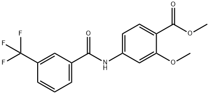 METHYL 2-METHOXY-4-([3-(TRIFLUOROMETHYL)BENZOYL]AMINO)BENZENECARBOXYLATE Struktur