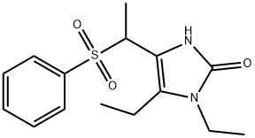 1,5-DIETHYL-4-[1-(PHENYLSULFONYL)ETHYL]-1,3-DIHYDRO-2H-IMIDAZOL-2-ONE Struktur