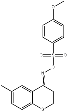 4-(([(4-METHOXYPHENYL)SULFONYL]OXY)IMINO)-6-METHYLTHIOCHROMANE Struktur