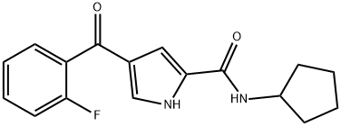 N-CYCLOPENTYL-4-(2-FLUOROBENZOYL)-1H-PYRROLE-2-CARBOXAMIDE Struktur