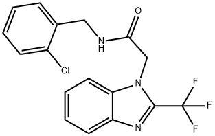 N-(2-CHLOROBENZYL)-2-[2-(TRIFLUOROMETHYL)-1H-1,3-BENZIMIDAZOL-1-YL]ACETAMIDE Struktur