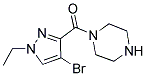 (4-BROMO-1-ETHYL-1 H-PYRAZOL-3-YL)-PIPERAZIN-1-YL-METHANONE Struktur