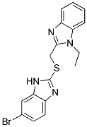 2-([(6-BROMO-1H-BENZIMIDAZOL-2-YL)THIO]METHYL)-1-ETHYL-1H-BENZIMIDAZOLE Struktur