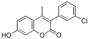 3(3'-CHLOROPHENYL)-7-HYDROXY-4-METHYLCOUMARIN Struktur