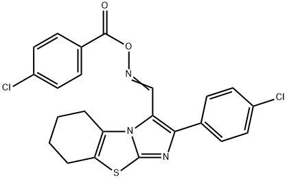 3-(([(4-CHLOROBENZOYL)OXY]IMINO)METHYL)-2-(4-CHLOROPHENYL)-5,6,7,8-TETRAHYDROIMIDAZO[2,1-B][1,3]BENZOTHIAZOLE Struktur