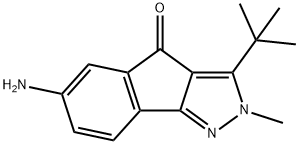 6-AMINO-3-(TERT-BUTYL)-2-METHYLINDENO[3,2-C]PYRAZOL-4-ONE Struktur