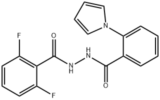 N'-(2,6-DIFLUOROBENZOYL)-2-(1H-PYRROL-1-YL)BENZENECARBOHYDRAZIDE Struktur