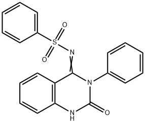 N-[2-OXO-3-PHENYL-2,3-DIHYDRO-4(1H)-QUINAZOLINYLIDEN]BENZENESULFONAMIDE Struktur