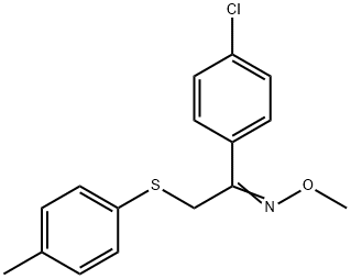 1-(4-CHLOROPHENYL)-2-[(4-METHYLPHENYL)SULFANYL]-1-ETHANONE O-METHYLOXIME Struktur