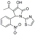 4-ACETYL-3-HYDROXY-5-(2-NITROPHENYL)-1-(1,3-THIAZOL-2-YL)-1,5-DIHYDRO-2H-PYRROL-2-ONE Struktur