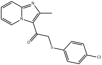 2-[(4-CHLOROPHENYL)SULFANYL]-1-(2-METHYLIMIDAZO[1,2-A]PYRIDIN-3-YL)-1-ETHANONE Struktur