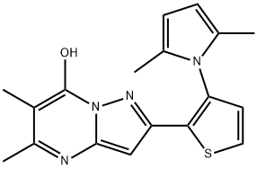 2-[3-(2,5-DIMETHYL-1H-PYRROL-1-YL)-2-THIENYL]-5,6-DIMETHYLPYRAZOLO[1,5-A]PYRIMIDIN-7-OL Struktur