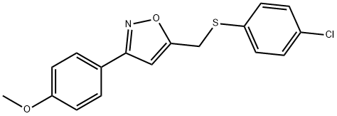 4-(5-([(4-CHLOROPHENYL)SULFANYL]METHYL)-3-ISOXAZOLYL)PHENYL METHYL ETHER Struktur