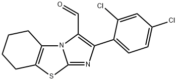 2-(2,4-DICHLOROPHENYL)-5,6,7,8-TETRAHYDROIMIDAZO[2,1-B][1,3]BENZOTHIAZOLE-3-CARBALDEHYDE Struktur