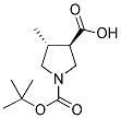 BOC-(+/-)-TRANS-4-METHYL-PYRROLIDINE-3-CARBOXYLIC ACID Struktur