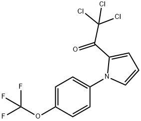 2,2,2-TRICHLORO-1-(1-[4-(TRIFLUOROMETHOXY)PHENYL]-1H-PYRROL-2-YL)-1-ETHANONE Struktur