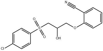 2-(3-[(4-CHLOROPHENYL)SULFONYL]-2-HYDROXYPROPOXY)BENZENECARBONITRILE Struktur