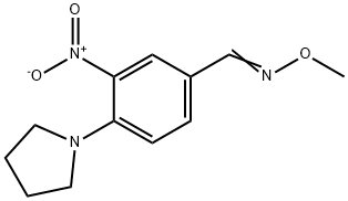 3-NITRO-4-(1-PYRROLIDINYL)BENZENECARBALDEHYDE O-METHYLOXIME Struktur