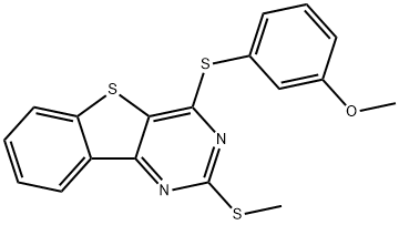 4-[(3-METHOXYPHENYL)SULFANYL]-2-(METHYLSULFANYL)[1]BENZOTHIENO[3,2-D]PYRIMIDINE Struktur