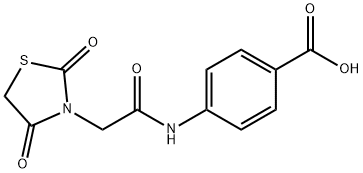 4-[2-(2,4-DIOXO-THIAZOLIDIN-3-YL)-ACETYLAMINO]-BENZOIC ACID Struktur