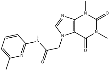 2-(1,3-DIMETHYL-2,6-DIOXO-1,2,3,6-TETRAHYDRO-7H-PURIN-7-YL)-N-(6-METHYLPYRIDIN-2-YL)ACETAMIDE Struktur