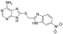 8-([(6-NITRO-1H-BENZIMIDAZOL-2-YL)METHYL]THIO)-9H-PURIN-6-AMINE Struktur