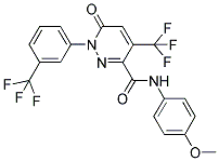 N-(4-METHOXYPHENYL)-6-OXO-4-(TRIFLUOROMETHYL)-1-[3-(TRIFLUOROMETHYL)PHENYL]-1,6-DIHYDRO-3-PYRIDAZINECARBOXAMIDE Struktur