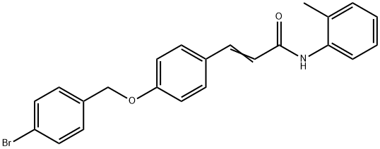 (E)-3-(4-[(4-BROMOBENZYL)OXY]PHENYL)-N-(2-METHYLPHENYL)-2-PROPENAMIDE Struktur